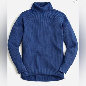 J. Crew Ribbed Cotton Blend Relaxed Turtleneck Sweater XS
